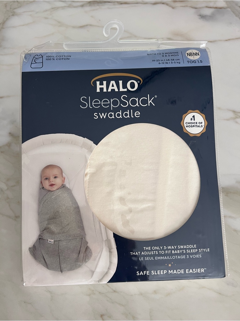 HALO SleepSack Swaddle - Cream color
